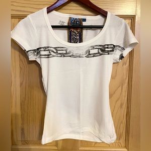 Rare Vintage L.A.M.B. By Gwen Stefani Y2K Chain T-shirt Fall 2005 Size M